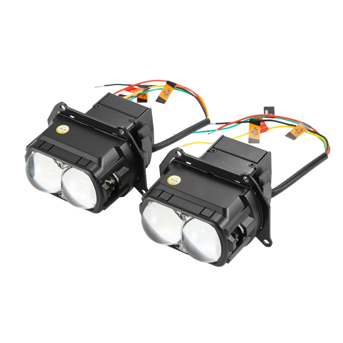 3.5 inch 132W Hyperbolic Rectangular Bi-LED Projector Lens Headlight K9 Series, Retrofit Cutting Installation for Cars | 2pcs/Set