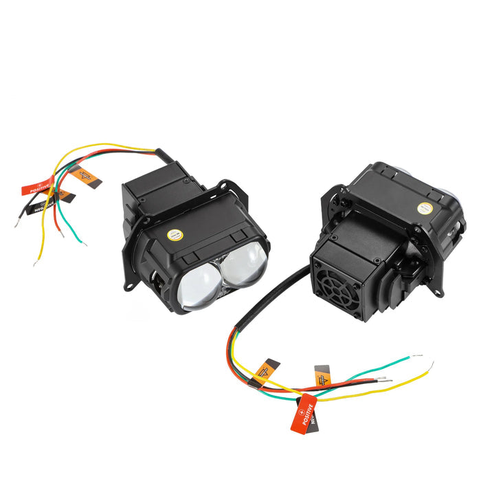 3.5 inch 132W Hyperbolic Rectangular Bi-LED Projector Lens Headlight K9 Series, Retrofit Cutting Installation for Cars | 2pcs/Set