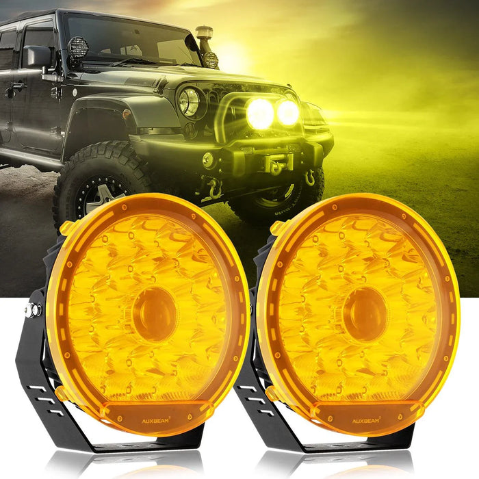 🔥9 Inch LED Driving Lights+Amber Covers