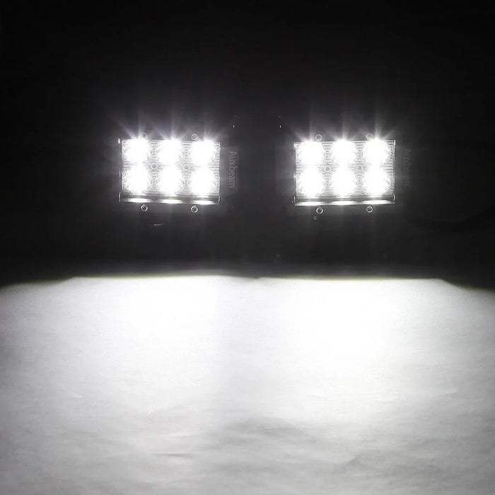 4" Classic-SM Series Spot Beam LED Pods Light + Universal LED Working Lights Mounting Brackets