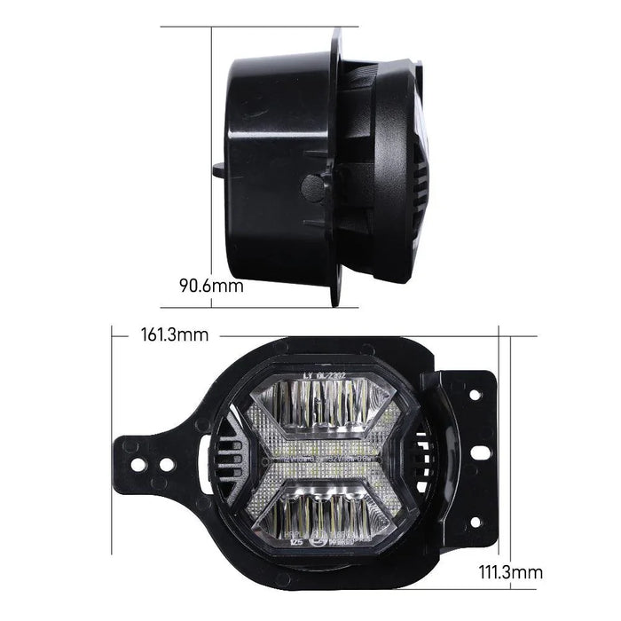 4 Inch LED Fog Lights with White DRL for Jeep Wrangler JL 2018-2021