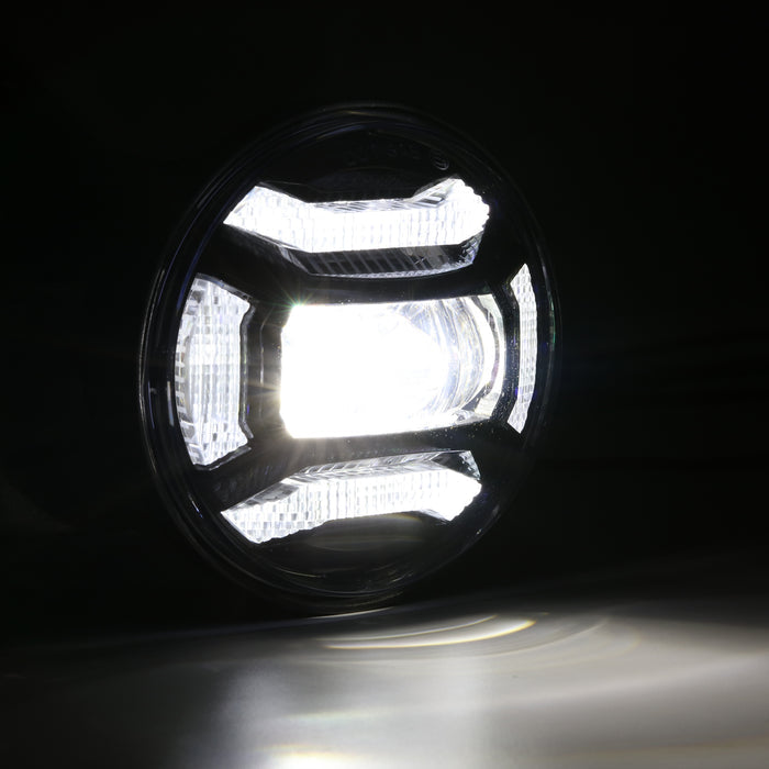 4.5 Inch 60W 2880LM DOT Motorcycle LED Fog Lights Assembly for Harley-Davidson