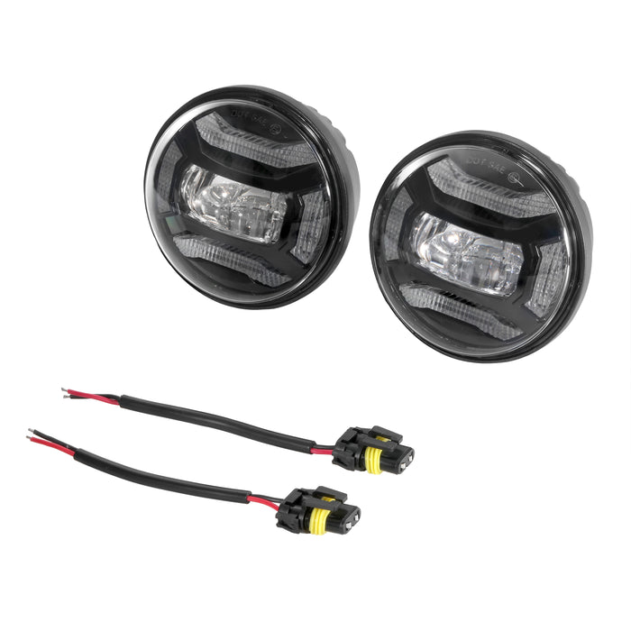 4.5 Inch 60W 2880LM DOT Motorcycle LED Fog Lights Assembly for Harley-Davidson