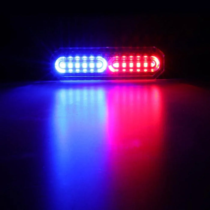 (4PSC/SET) 12LED Emergency Surface Mount Grill Strobe Light for Trucks Vehicles ATV RV Cars Van