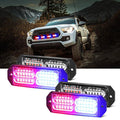 (4PSC/SET) 24LED Emergency Surface Mount Grill Strobe Light for Trucks Vehicles ATV RV Cars Van