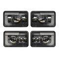 4x6 Inch DOT Sealed Beam LED Headlights with DRL For Peterbilt Kenworth Freightinger Ford Chevrolet
