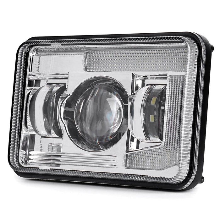 4x6 Inch DOT Sealed Beam LED Headlights with DRL For Peterbilt Kenworth Freightinger Ford Chevrolet