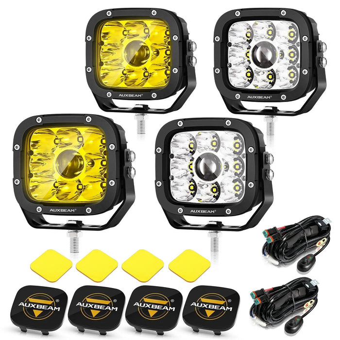 4Pcs Pod Lights / Black Covers