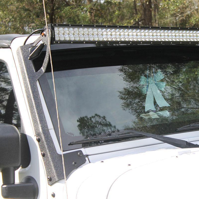 52" Straight Light Bar Windshield Mounting Brackets for 2007-2017 Jeep Wrangler JK