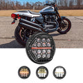 🆕 5.75 Inch 60W DOT Motorcycle LED Headlight Assembly with Amber DRL & Honeycomb Design (Hi/Lo Beam) for 2009-2012 XR1200