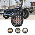 🆕 5.75 Inch 60W DOT Motorcycle LED Headlight Assembly with Amber DRL & Honeycomb Design (Hi/Lo Beam) for 2018-2019 Forty-Eight Special XL 1200xs