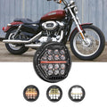 🆕 5.75 Inch 60W DOT Motorcycle LED Headlight Assembly with Amber DRL & Honeycomb Design (Hi/Lo Beam) for 2006-2011 Low XL1200L