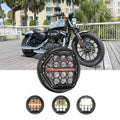 🆕 5.75 Inch 60W DOT Motorcycle LED Headlight Assembly with Amber DRL & Honeycomb Design (Hi/Lo Beam) for 2009-2022 Iron X1883N