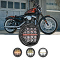 🆕 5.75 Inch 60W DOT Motorcycle LED Headlight Assembly with Amber DRL & Honeycomb Design (Hi/Lo Beam) for 2007-2012 Nightster XL1200N