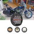 🆕 5.75 Inch 60W DOT Motorcycle LED Headlight Assembly with Amber DRL & Honeycomb Design (Hi/Lo Beam) for 2012-2016 Seventy-Two XL1200V
