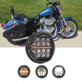 🆕 5.75 Inch 60W DOT Motorcycle LED Headlight Assembly with Amber DRL & Honeycomb Design (Hi/Lo Beam) for 2005-2019 Sportster Low/Superlow X1883L