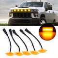 (5pcs/set)  LED Front Grille Lights Raptor Style Amber Light Universal Car Modification