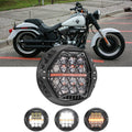 🆕 7 Inch 120W DOT Motorcycle LED Headlight Assembly with Amber DRL & Honeycomb Design (Hi/Lo Beam) for 2010-2016 Fat Boy Lo FLSTFB