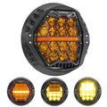 🆕 7 Inch 120W DOT Motorcycle LED Headlight Assembly with Amber DRL & Honeycomb Design (Hi/Lo Beam) for Harley-Davidson Touring