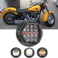 🆕 7 Inch 120W DOT Motorcycle LED Headlight Assembly with Amber DRL & Honeycomb Design (Hi/Lo Beam) for 2000-2017 Fat Boy FLSTF