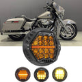 🆕 7 Inch 120W DOT Motorcycle LED Headlight Assembly with Amber DRL & Honeycomb Design (Hi/Lo Beam) for 1995-2013 Electra Glide Classic FLHTC