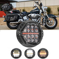 🆕 7 Inch 120W DOT Motorcycle LED Headlight Assembly with Amber DRL & Honeycomb Design (Hi/Lo Beam) for 2001-2006 Heritage Softail Classic EFI FLSTCI