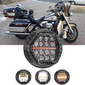 🆕 7 Inch 120W DOT Motorcycle LED Headlight Assembly with Amber DRL & Honeycomb Design (Hi/Lo Beam) for 1995-2004 Ultra Classic Electra Glide EFI FLHTCUI
