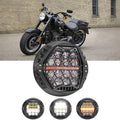 🆕 7 Inch 120W DOT Motorcycle LED Headlight Assembly with Amber DRL & Honeycomb Design (Hi/Lo Beam) for 2016-2017 Fat Boy S FLSTFBS