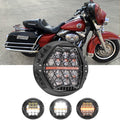 🆕 7 Inch 120W DOT Motorcycle LED Headlight Assembly with Amber DRL & Honeycomb Design (Hi/Lo Beam) for 1999-2002 Electra Glide Classic EFI FLHTCI