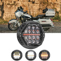 🆕 7 Inch 120W DOT Motorcycle LED Headlight Assembly with Amber DRL & Honeycomb Design (Hi/Lo Beam) for 1995-2013 Electra Glide Classic FLHTC