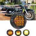 🆕 7 Inch 120W DOT Motorcycle LED Headlight Assembly with Amber DRL & Honeycomb Design (Hi/Lo Beam) for 1994-1995 Electra Glide Road King FLHR