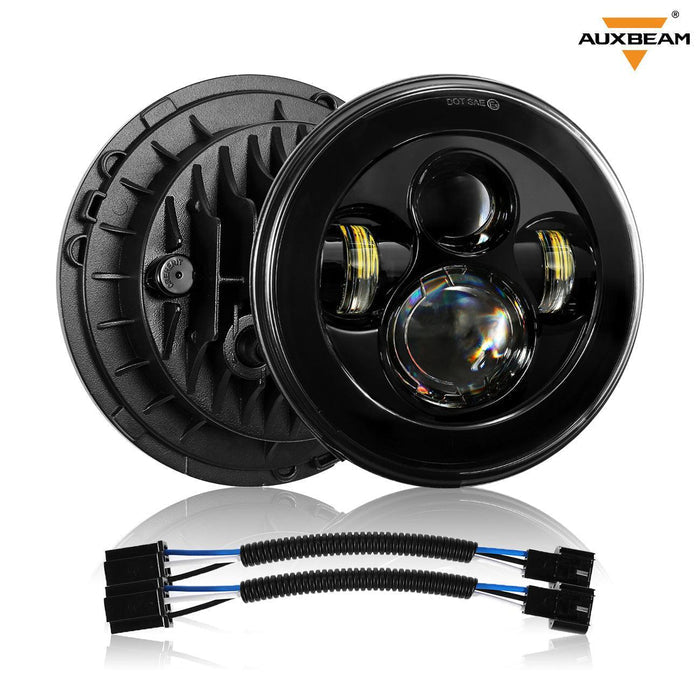 7'' LED Headlight Replacement, 4'' LED Fog Light & LED Smoke Tail Light Brake Reverse Turn Signal Lamp for Jeep Wrangler JK