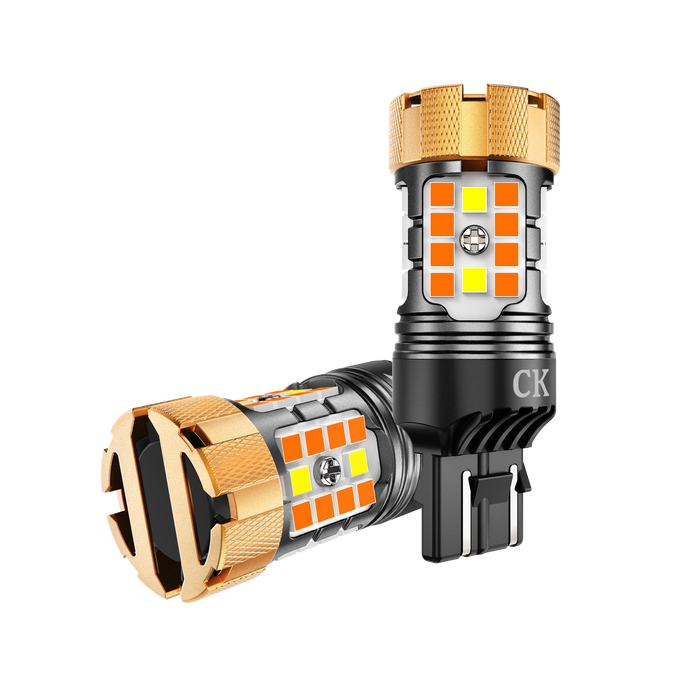 🆕 7443 US-CK LED Front Turn Signal & DRL Light Bulbs 50W 4000LM CAN-Bus Error Free Dual Color Switchback White & Amber B21-PRO Series | 2 Bulbs