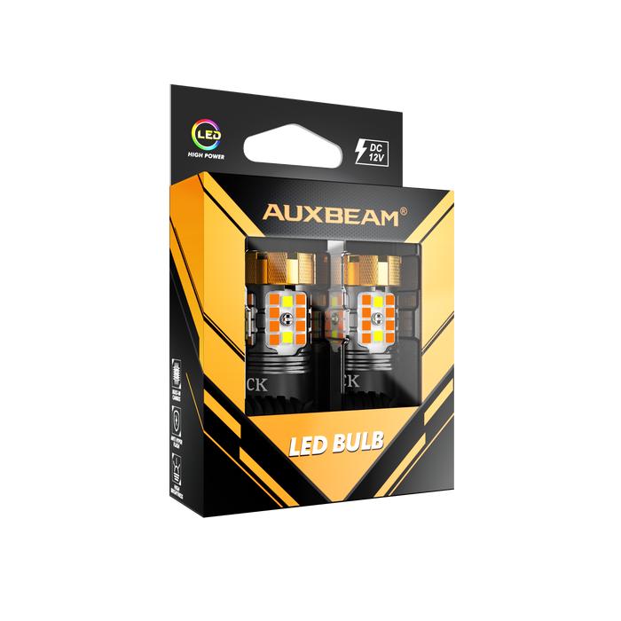 🆕 7443 US-CK LED Front Turn Signal & DRL Light Bulbs 50W 4000LM CAN-Bus Error Free Dual Color Switchback White & Amber B21-PRO Series | 2 Bulbs