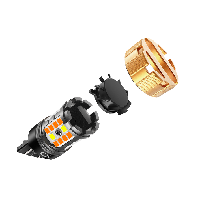 🆕 7443 US-CK LED Front Turn Signal & DRL Light Bulbs 50W 4000LM CAN-Bus Error Free Dual Color Switchback White & Amber B21-PRO Series | 2 Bulbs