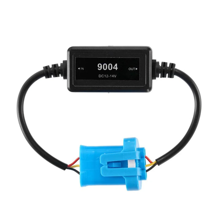 9004/HB1 C10-MODEL Enhanced LED Headlight Bulbs Canbus Decoder Anti-Flicker Hyper Flash No Warning Harness Resistor Conversion Kit 2pcs/set