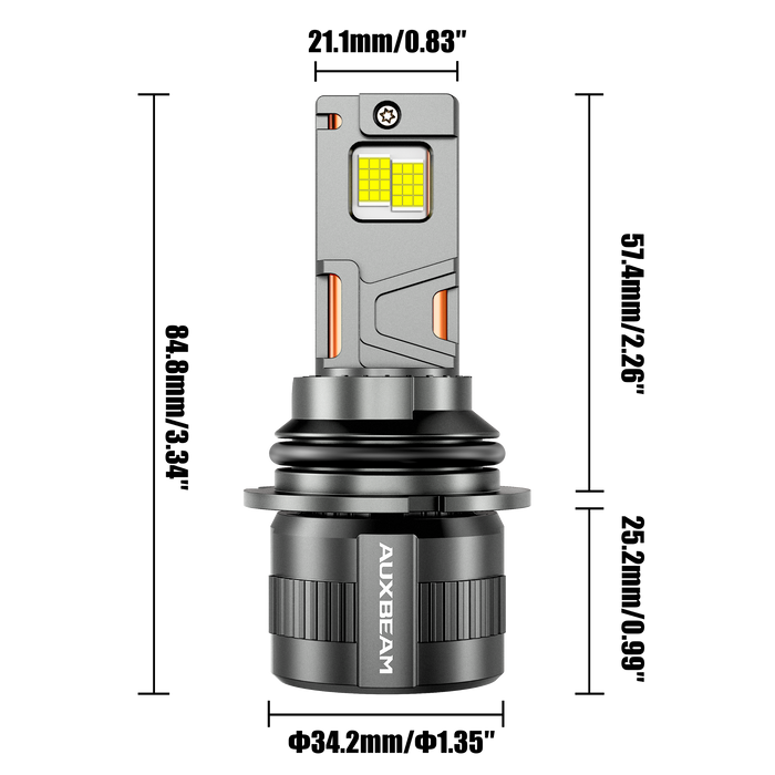 🆕9004/HB1 LED Headlight Bulbs 130W 32000LM F35 Series Dual Compatibility 12V/24V 6500K Cool White | 2 Bulbs