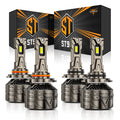9005+9006 LED Headlight Bulbs 180W 35000LM ST90 Series High Power 6500K Cool White | 4 Bulbs