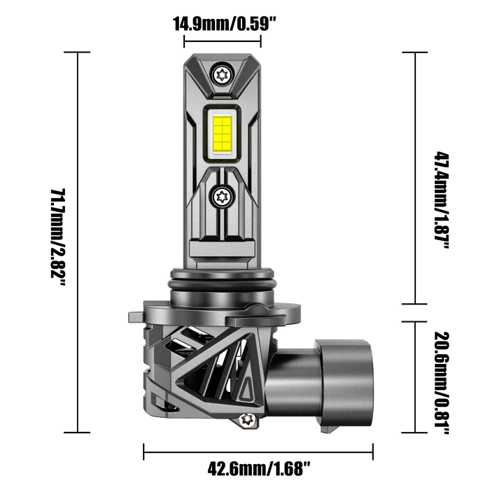🆕9005+9006 LED Headlight Bulbs 90W 22000LM Q26S Series 1:1 Same OEM Size 6500K Cool White | 4 Bulbs