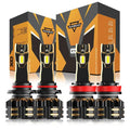9005+H11 LED Headlight Bulbs 120W 25000LM GX Series Brightest 6500K Cool White | 4 Bulbs