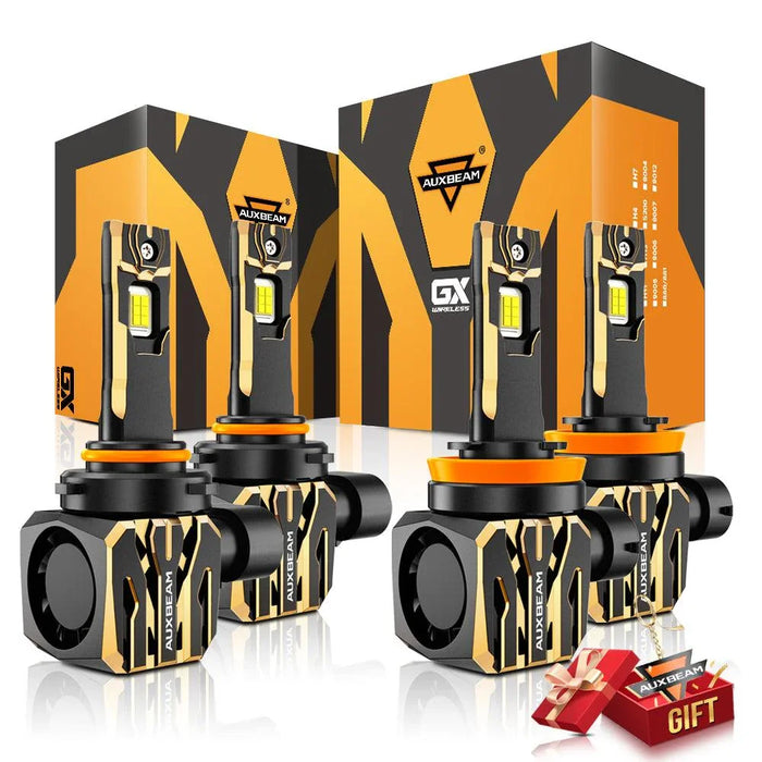 🆕9005+H11 LED Headlight Bulbs 120W 30000LM GX Plug&Play Series 6500K Cool White | 4 Bulbs