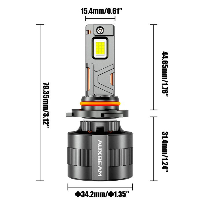 🆕9005+H11 LED Headlight Bulbs 130W 32000LM F35 Series Dual Compatibility 12V/24V 6500K Cool White | 4 Bulbs