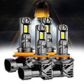🆕9005+H11 LED Headlight Bulbs/Fog Lights Q15 Series Fanless&Wireless 60W 18000LM 6500K Cool White | 4 Bulbs