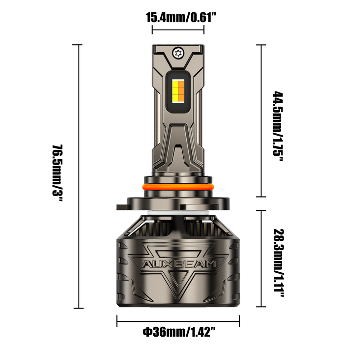 🆕9005/HB3 LED Bulb Fog Light/Low Beam Lighs 120W 25000LM CT60 Series, with App Control Via Bluetooth & Dual Color Switchback – Cost-Effective Choice | 2 Bulbs