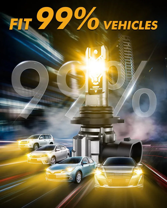 🆕9006 HB4 LED Fog Light/DRL Bulbs 50W 10000LM 2500K Amber Yellow Q5 Series | 2 Bulbs