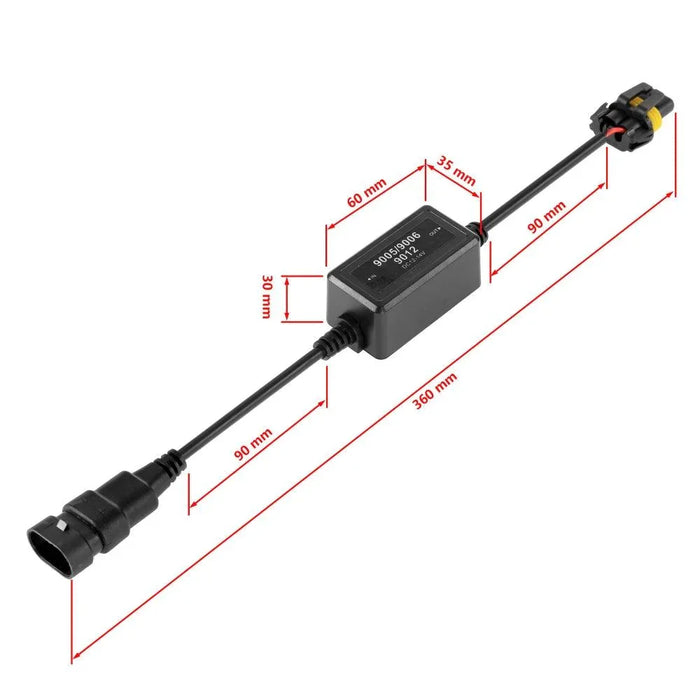 9006/HB4 C10-Model Enhanced LED Headlight Bulbs Canbus Decoder Anti-flicker Hyper Flash No Warning Harness Resistor Conversion Kit 2pcs/set