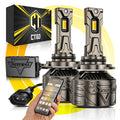 🆕9006/HB4 LED Bulb Fog Light/Low Beam Lighs 120W 25000LM CT60 Series, with App Control Via Bluetooth & Dual Color Switchback – Cost-Effective Choice | 2 Bulbs