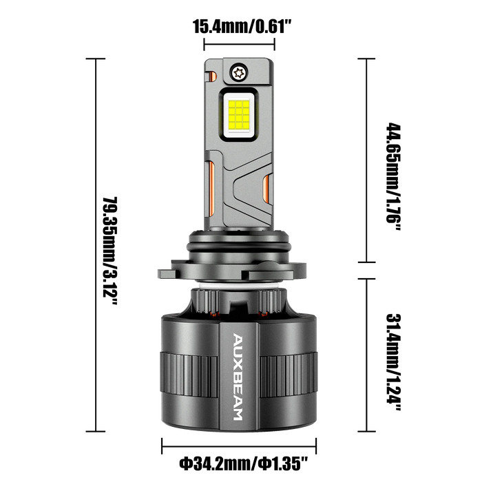 🆕9006/HB4 LED Headlight Bulbs 130W 32000LM F35 Series Dual Compatibility 12V/24V 6500K Cool White | 2 Bulbs