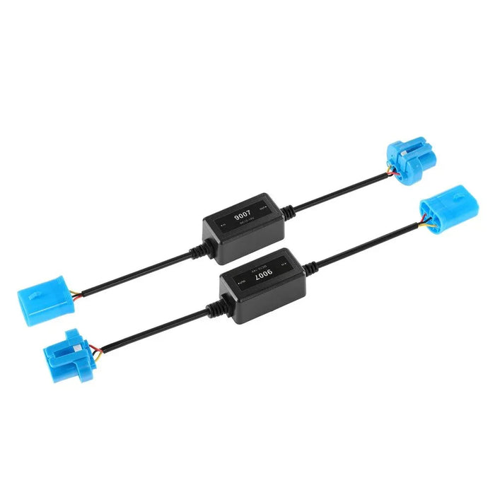 9007/HB5 C10-MODEL Enhanced LED Headlight Bulbs Canbus Decoder Anti-Flicker Hyper Flash No Warning Harness Resistor Conversion Kit 2pcs/set