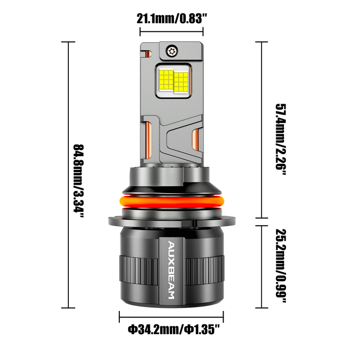 🆕9007/HB5 LED Headlight Bulbs 130W 32000LM F35 Series Dual Compatibility 12V/24V 6500K Cool White | 2 Bulbs